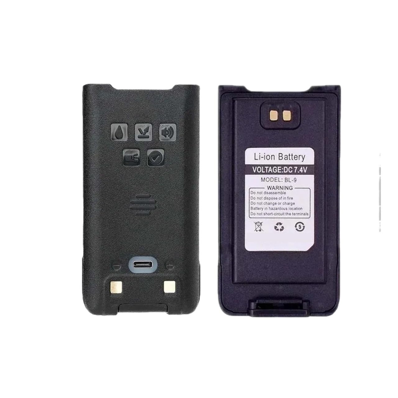 ,Compatibile Con Baofeng UV-9R 8000mAh Ricaricabile | Batteria di riserva di ricambio for radio esterna, sostituzione della batteria della radio bidirezionale(2 battery)