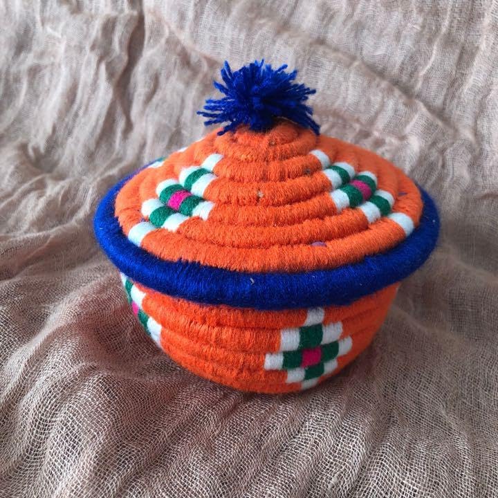 かご 小物入れ 天然素材 デーツ 一点もの