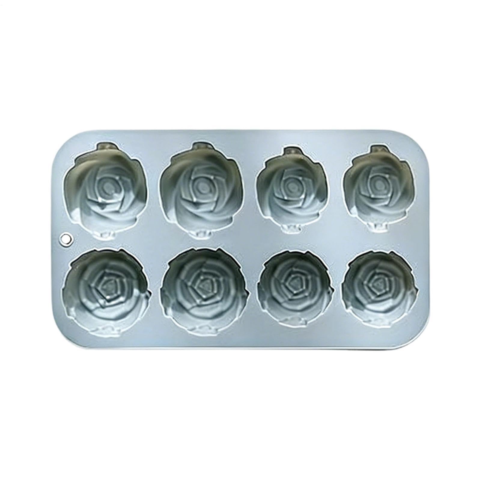 Moldes de chocolate de silicona con forma de rosa para hornear, molde de goma y caramelo para fondant de chocolate con flor de rosa de 6 cavidades, antiadherente, reutilizable para cubitos de hielo — view 10