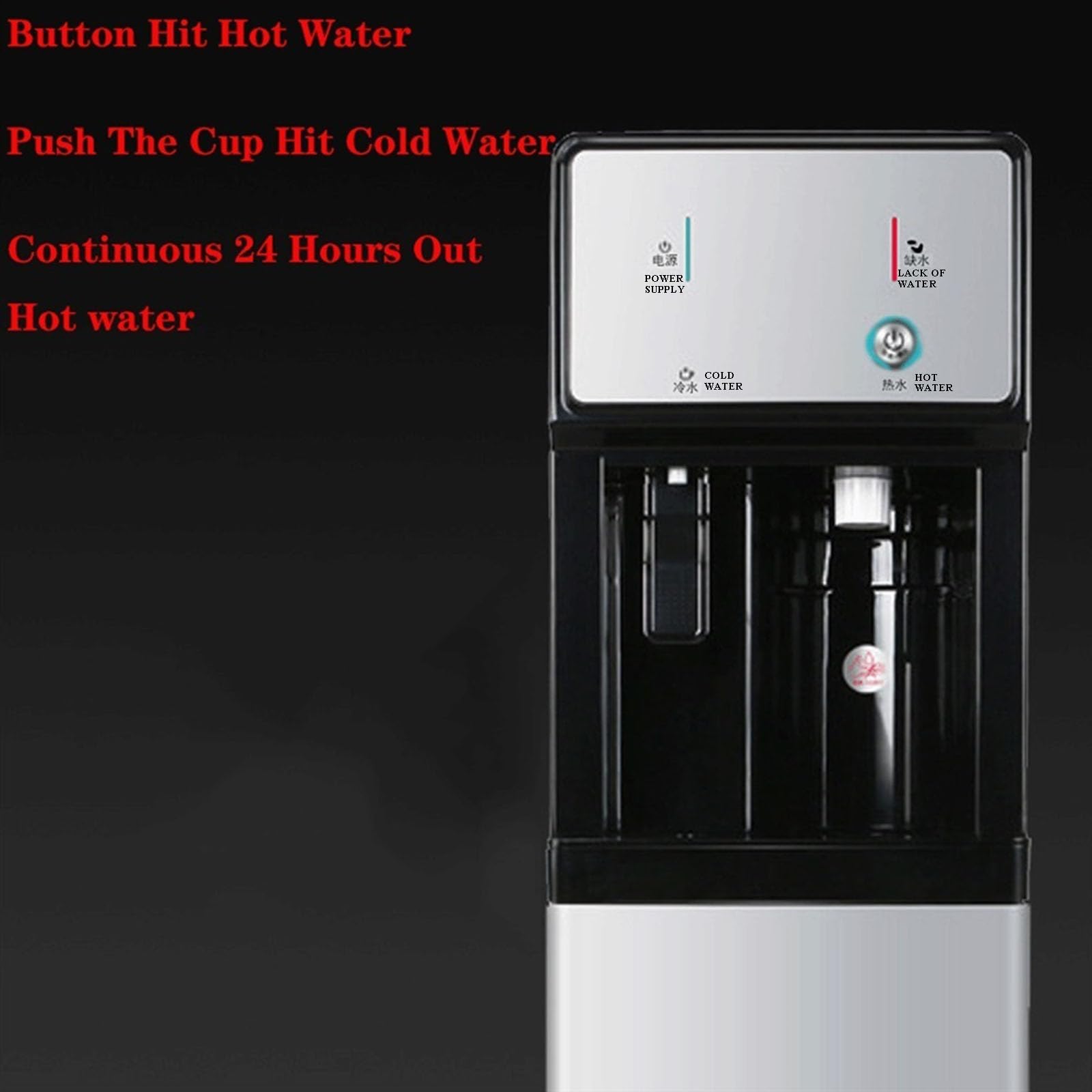 8pcs Refrigeratore d'acqua a caricamento inferiore con spia luminosa for bottiglia vuota for uso domestico e in ufficio - Distributore di acqua calda e fredda
