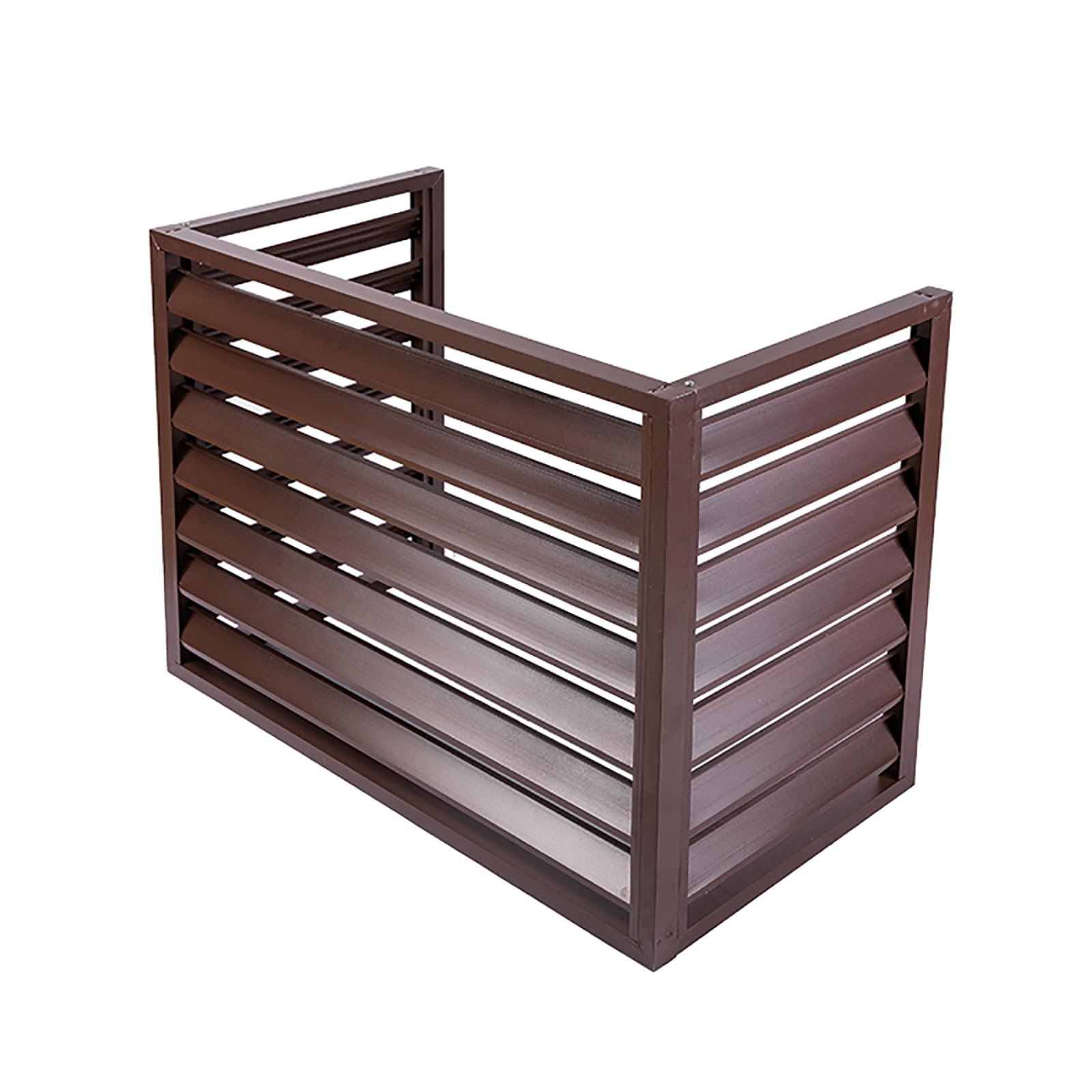 QYMYOZ Aluminum Privacy Fence Panels for Air Conditioners, Outdoor Screen Enclosure, Weatherproof Split Unit Cover for Courtyards - 3-Sided Protection