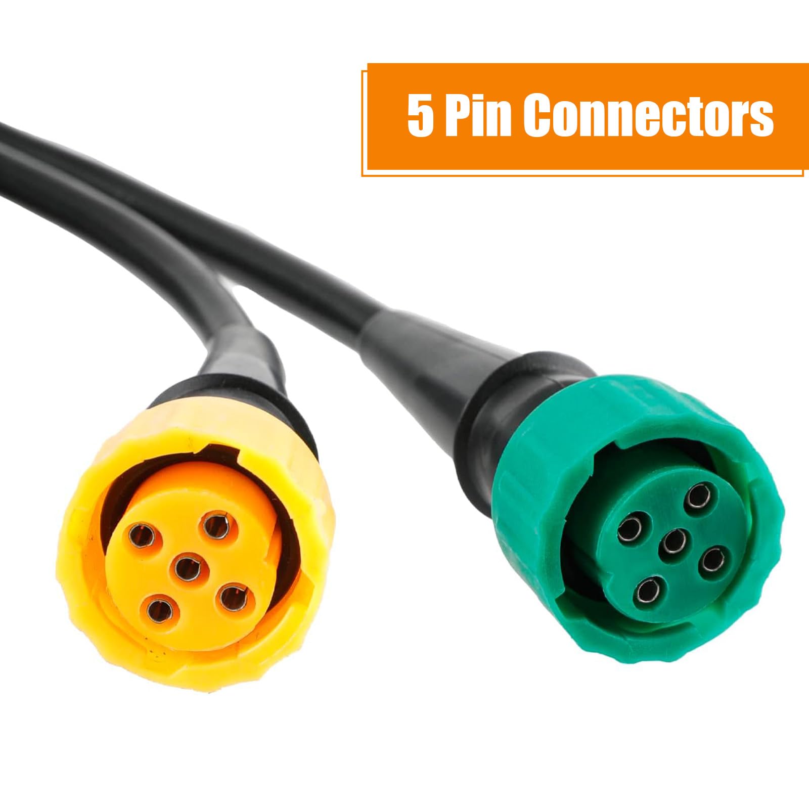 Connettore Cablaggio Spina Rimorchio 13 Poli, Cavo Rimorchio Agricolo 5M TM1007 con 2x Attacco Baionetta 5 Core, Cavi Prolunga PVC per Illuminazione Luci Posteriori, Camion, Caravan, Trattori, Auto