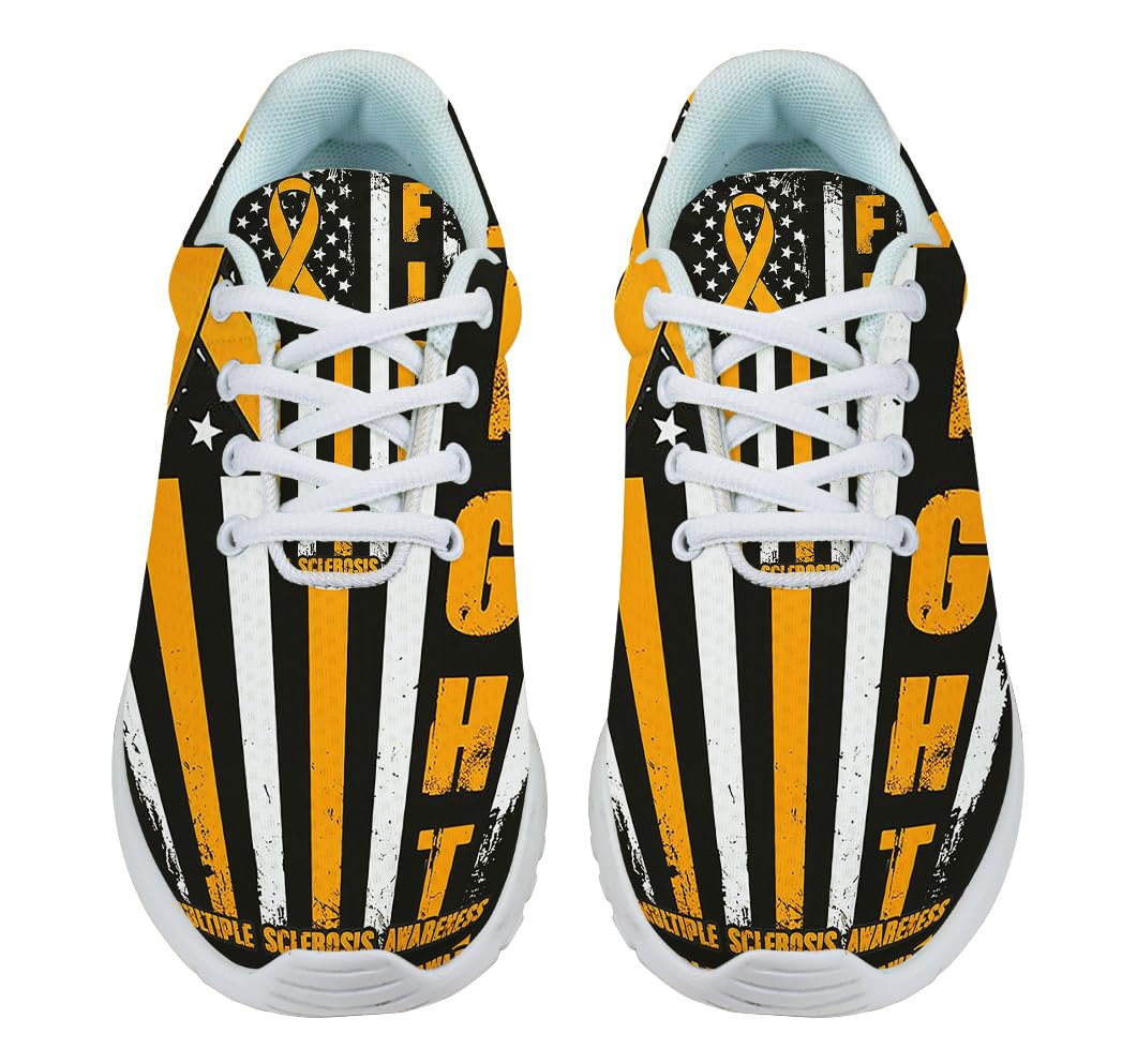 Multiple Sclerosis Awareness Shoes for Women Men Trail Running Casual Fashion Sneakers Slip-on Tennis Shoes