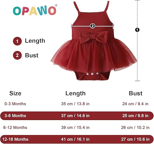 Miniatura 5 de OPAWO Mameluco para bebé recién nacido vestido de tul con volantes y tirantes delgados color liso vestido de verano con diadema