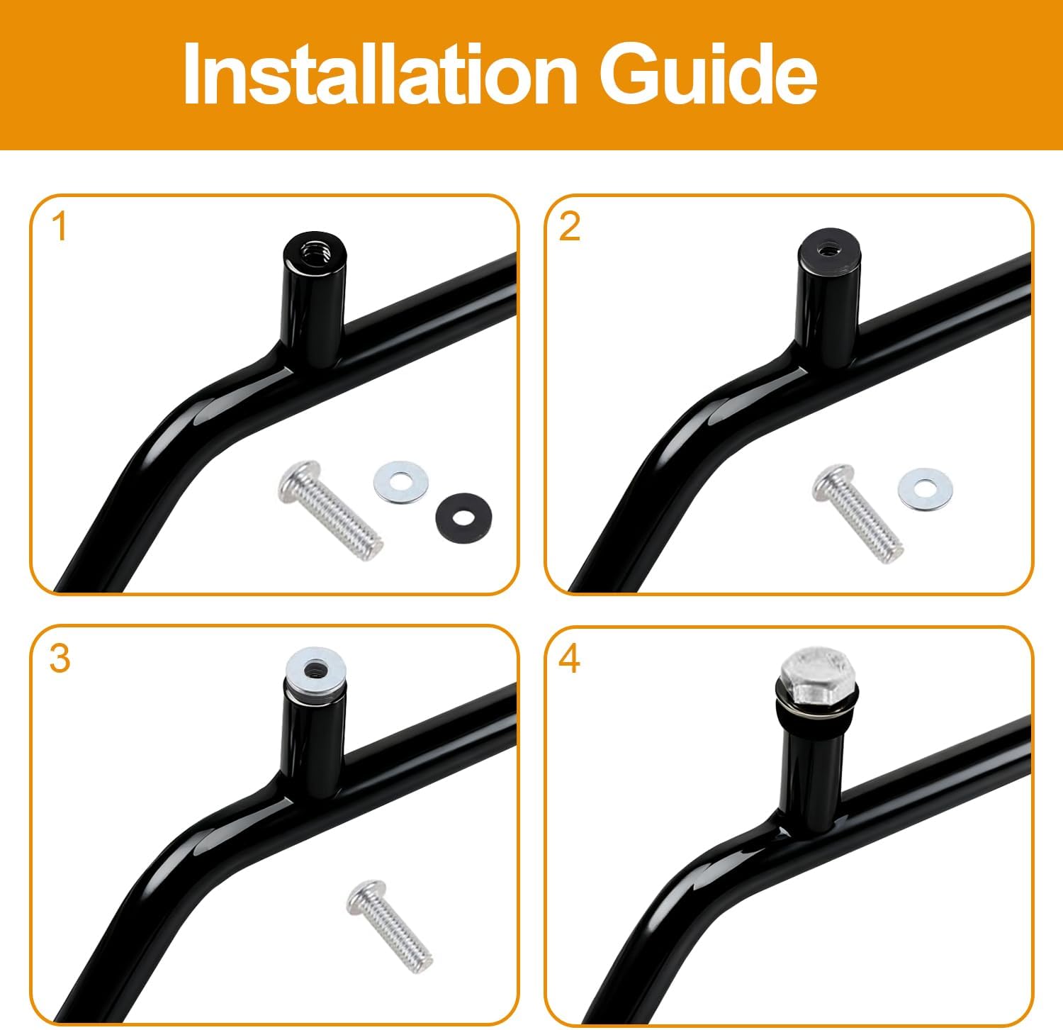 for Harley Luggage Racks, Black Tour Pack Luggage Rack Trunk Top Rack Compatible for Harley Touring Street Glide Electra Glide Road Glide Road King Ultra Limited 1984-2024, with Mounting Hardware Kit