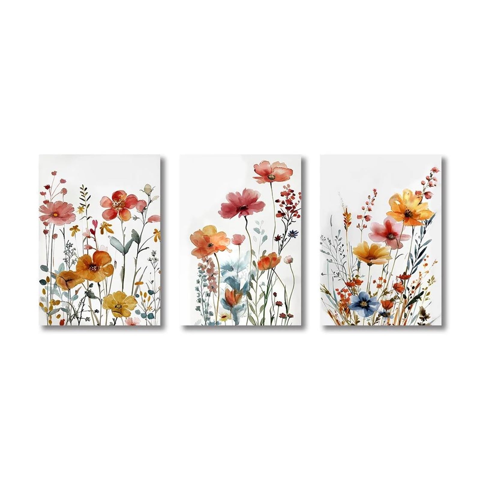 Peinture sur Toile Fleurs B 30x45cm pour Illuminer les Murs Sombres