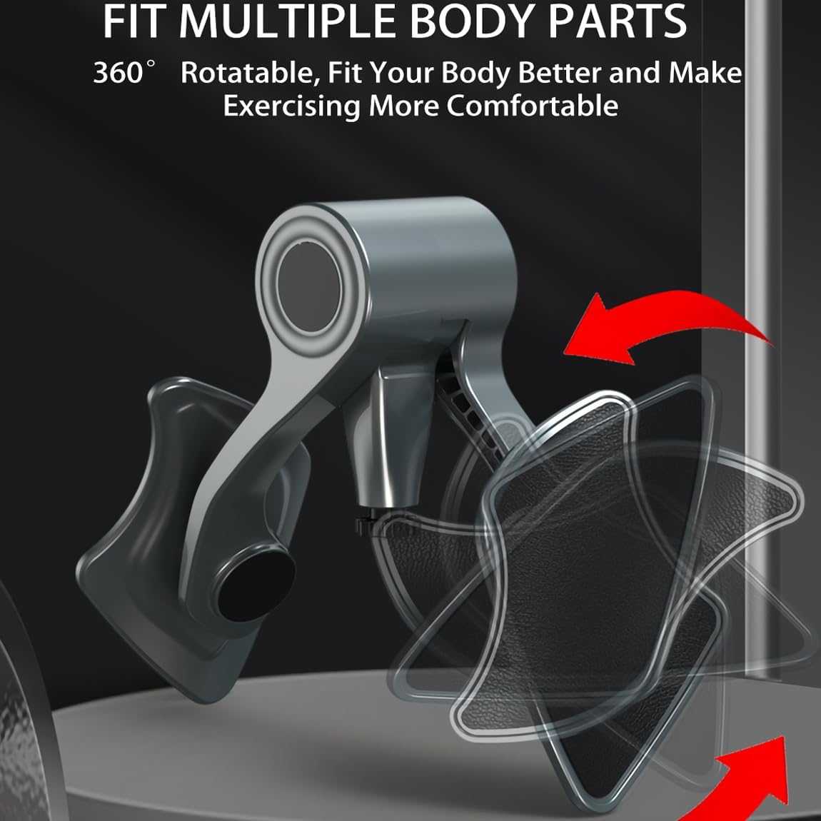 Thigh Master Hip Trainer Exercise Equipment, Thigh Workout Equipment, Pelvic Floor Trainer, Kegel Trainer for Postpartum Rehabilitation, Trimmer Inner Thigh for Home Gym Weight Loss (Black)