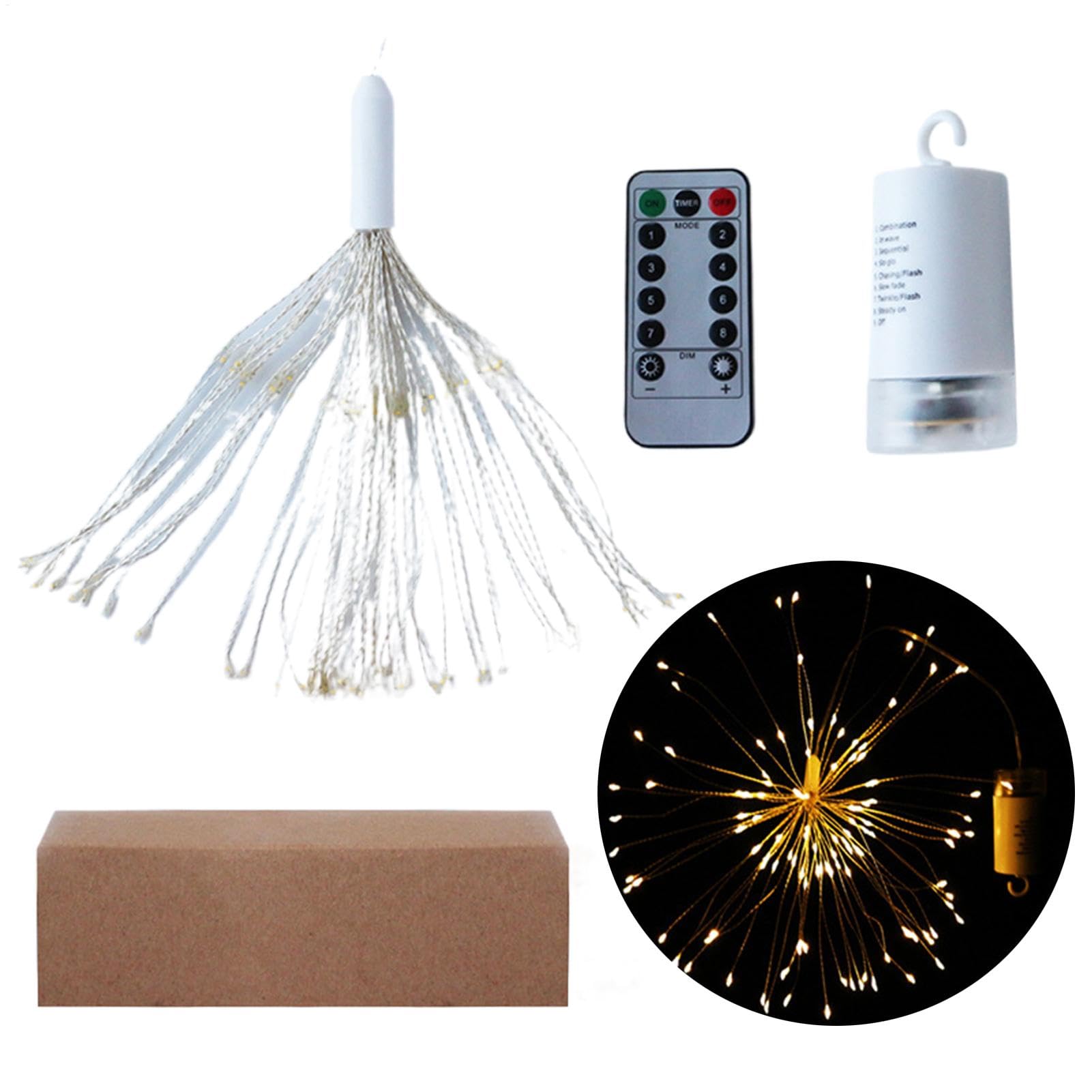 Generico Stringhe di lucine impermeabili, lucine di Natale,Lucine con 8 modelli di lucine - Design con gancio impermeabile per luci di Natale con telecomando per decorazioni festive