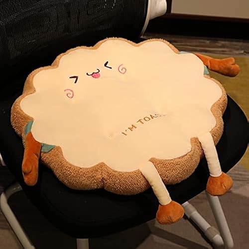 JOSON Cojín para tostadas de 17.8 pulgadas, cojín de peluche Kawaii divertido de peluche de comida, para oficina, asientos de dormitorio, día de San