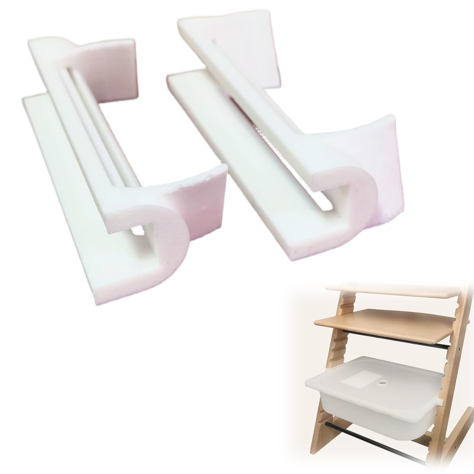 Adattatore Adatto per Stokke TrippTrapp compatibile con Ikea Trofast Scatola di Plastica, Soluzione Organizer Salvaspazio, Fissaggio per Seggiolone (Usare con coperchio)