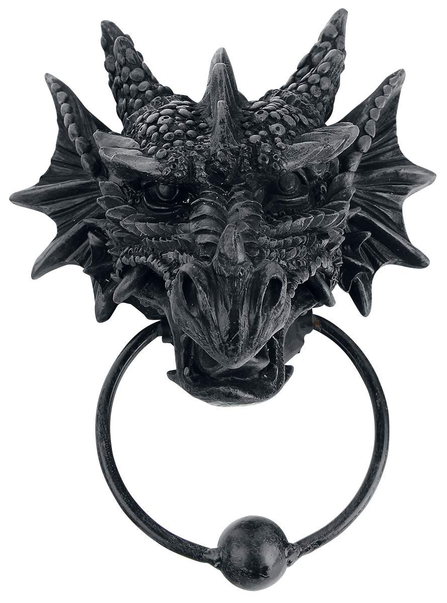 Nemesis Now Battente per Porta a Forma di Drago, 23,5 cm, Nero