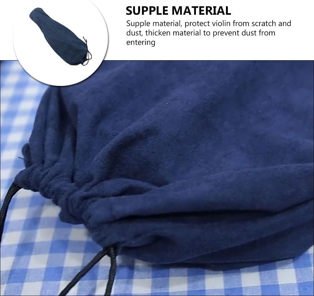 Vaguelly 1Pc Suede Fabric Violin Cover and Protective Sleeve Elegant Decorative Cover for Violins for Home Storage and Practice