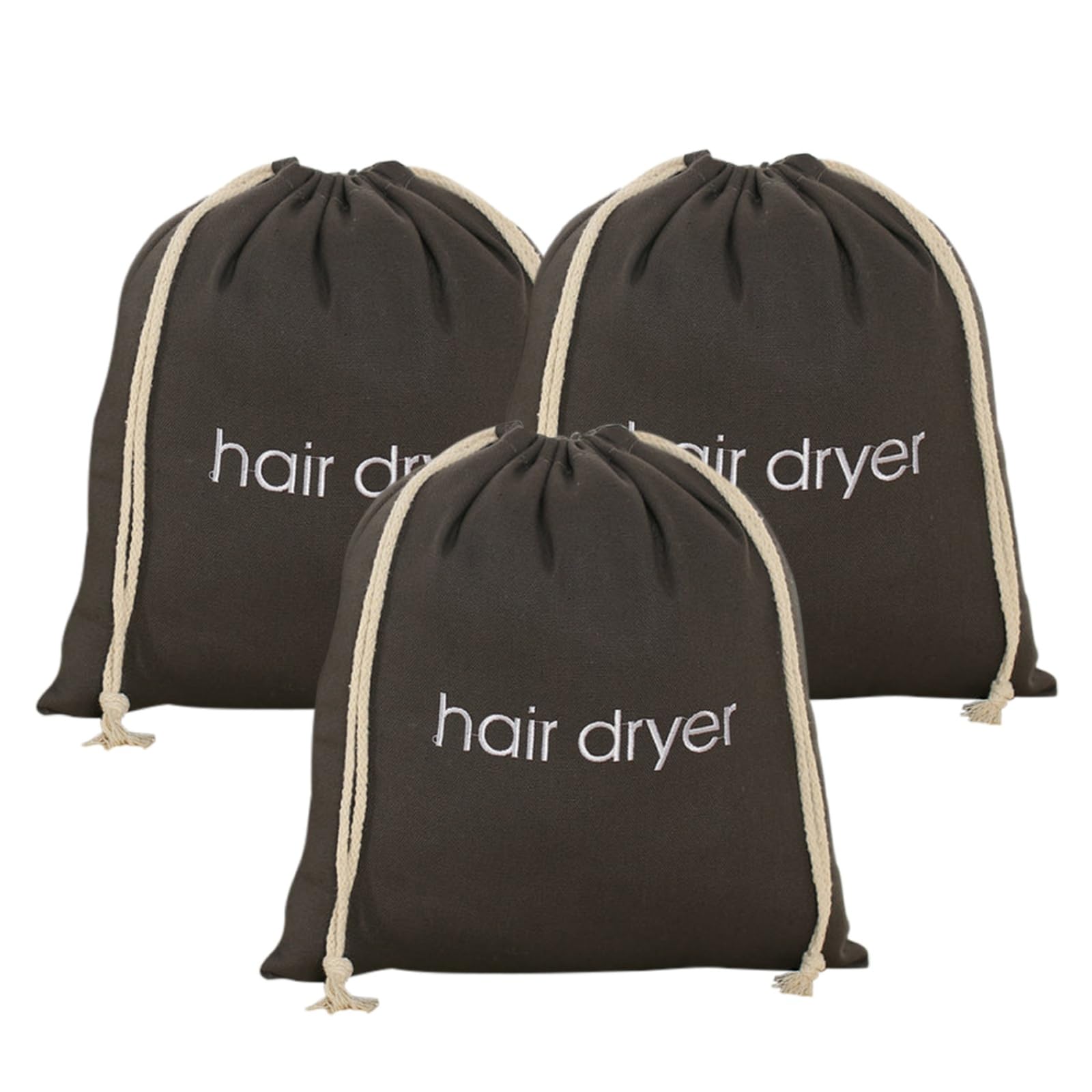 Ochine 3 Pack Hair Dryer Bags Drawstring Bag Container Hairdryer Bag for Travel Bathroom Hair Dryer Bag Storage