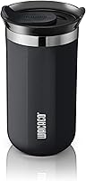 Vista 1 de WACACO Octaroma Lungo Vacuum Insulated Coffee Mug, Double-wall Stainless Steel Travel Tumbler With Drinking Lid, 10 fl oz(300ml), Ceramic Black