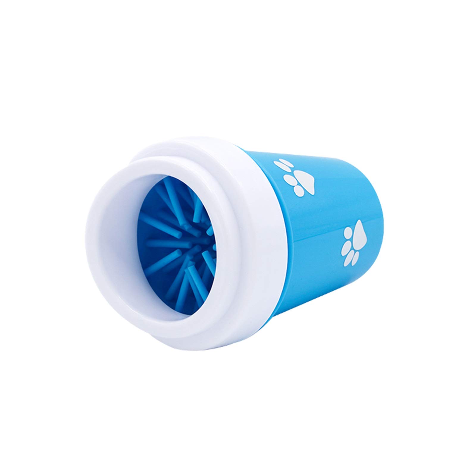 Pet foot washing cup Portable Pet Paw Dishwashing Cup, Dog Paw Cleaner, Cat Paw Cleaner, Portable Cleaning Brush, Dirty And Muddy Pet Paw, Blue (Size : Large)