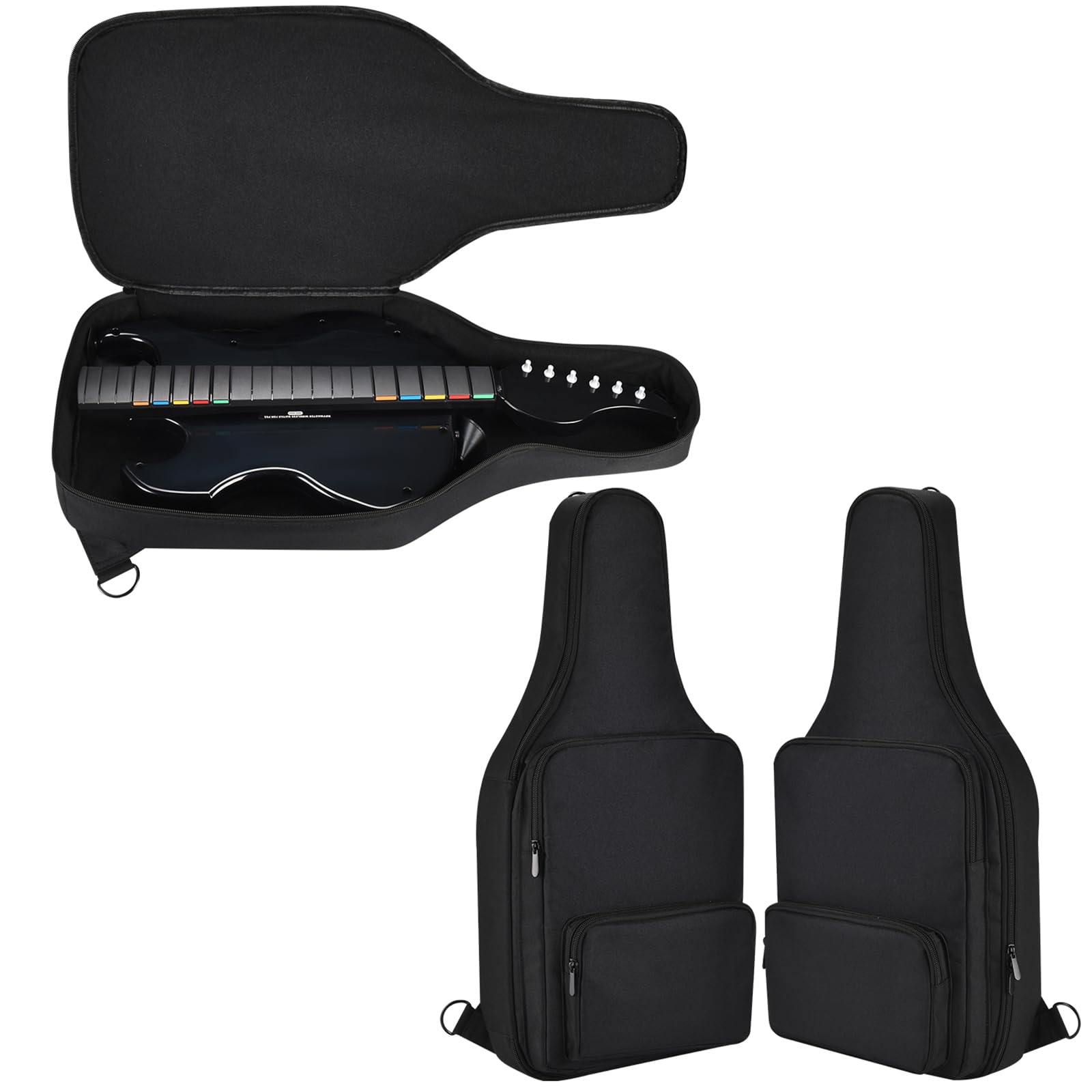 Housse Transport pour PDP Gaming RIFFMASTER Wireless Foldable Guitar Controller,Sacoche Portable Étui Voyage Sac à bandoulière Dos pour PDP RIFFMASTER PS5/PS4/Xbox Wireless Guitar Controller