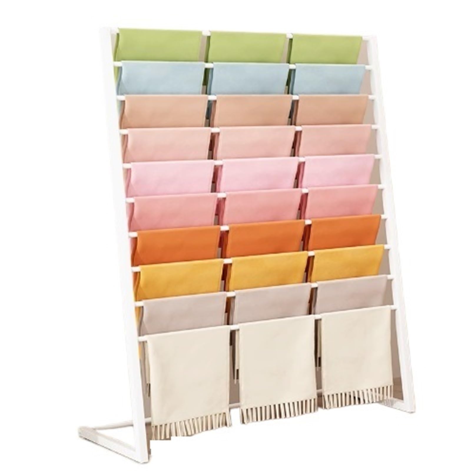 Expositor de Bufandas para Tienda de Ropa, 10 Niveles, Organizador de Almacenamiento de Cintas y Toallas de Metal, Perchero para Pantalones y Cinturones, Ahorro de Espacio, para Sala de manu