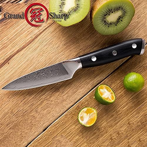 Set de 4 Cuchillos de Cocina con Acero Damasco miniatura 5