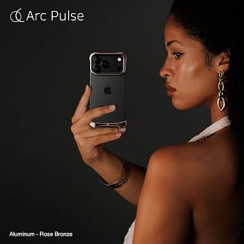 Arc Pulse iPhone 17 Pro Max Case Aluminum Bumper Aerospace Grade A7075 Mirror Finish PVD Coating Aluminum Alloy Super Duralumin Shockproof Impact Absorption Dual Layer Slide-On Fit Magsafe