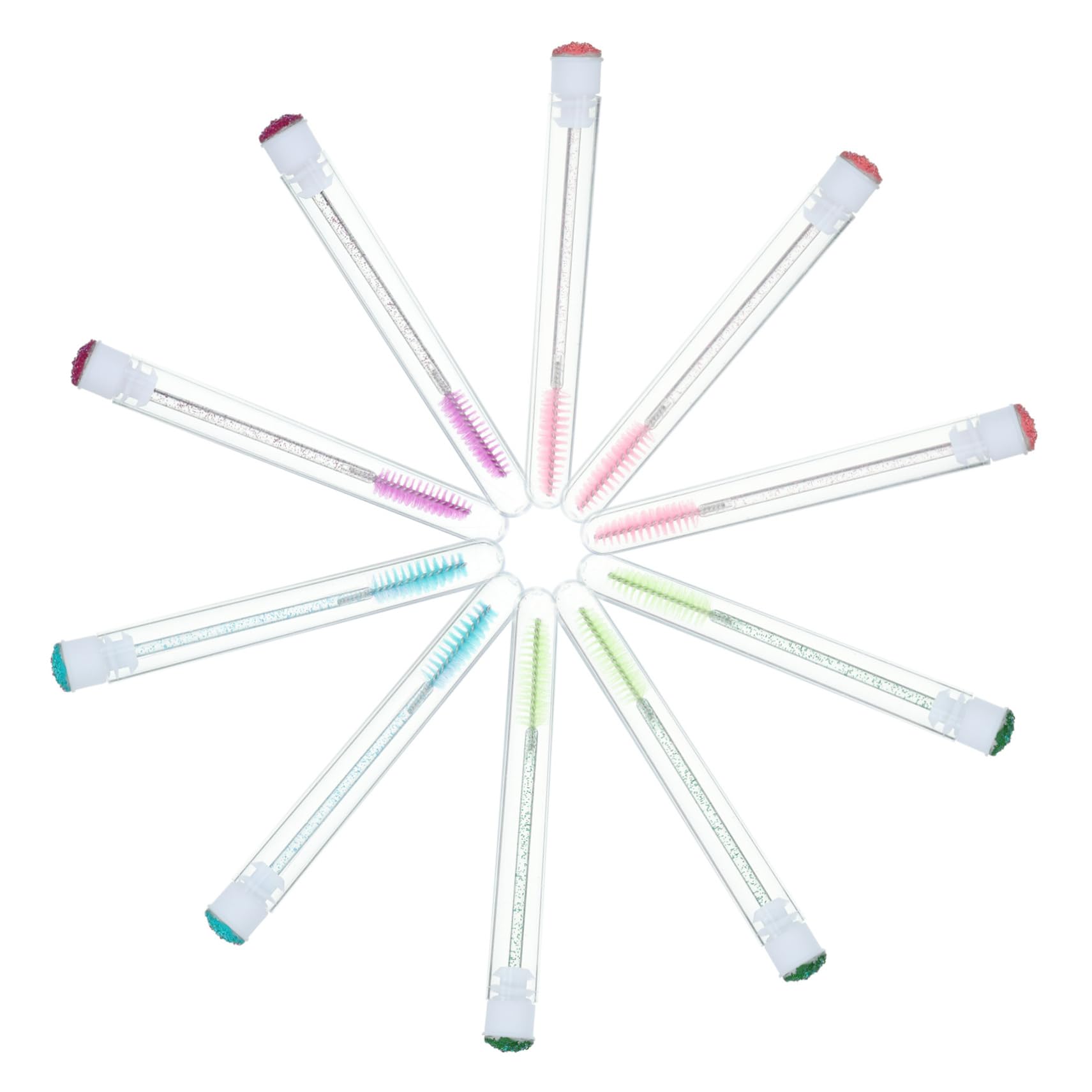 GALPADA Finish Mascara Brush Diamond Tube Eyebrow Brush Tube Set Random