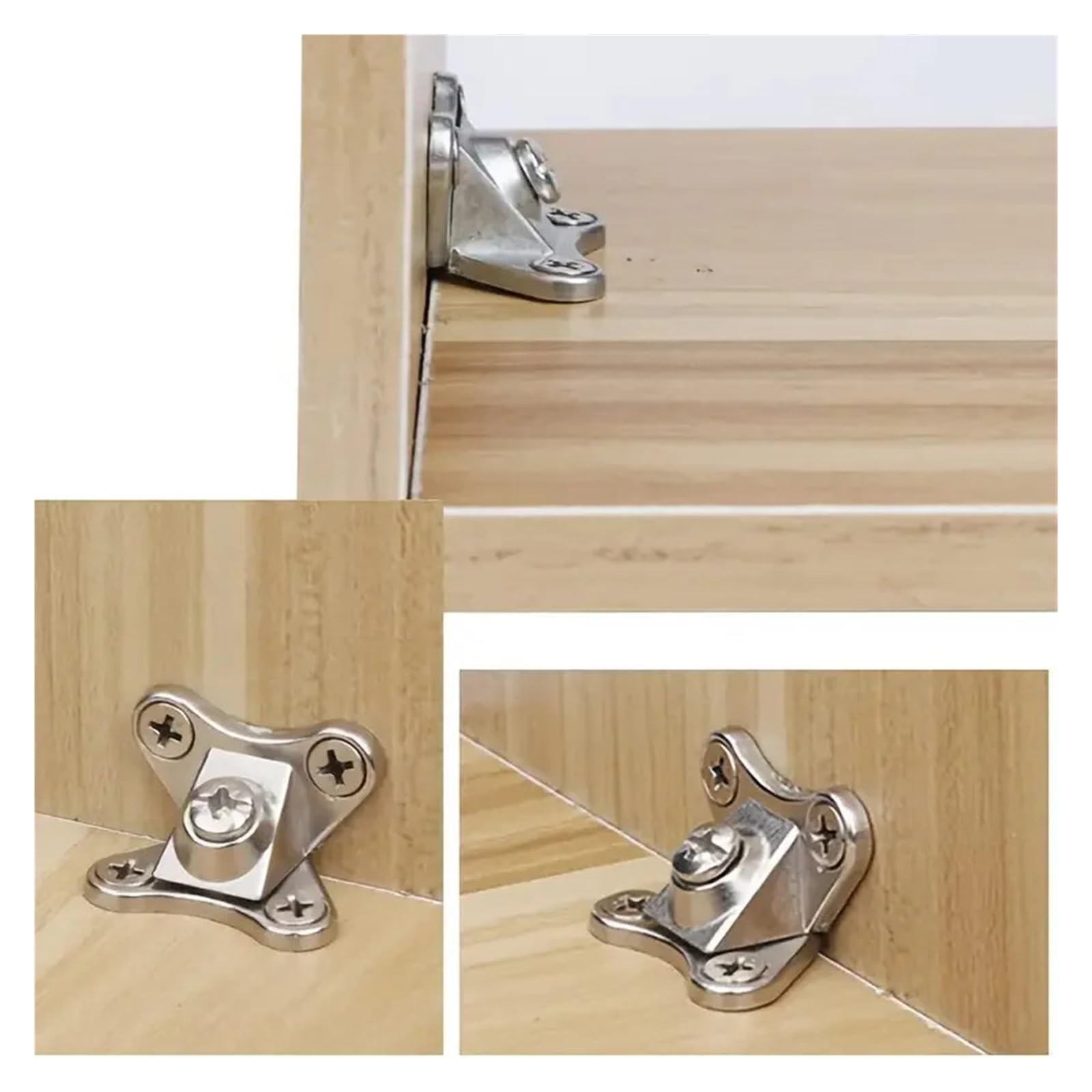Staffe angolari rimovibili in lega di zinco | Set 10/20/30, connettori for scheda con viti abbinate(10PCS)