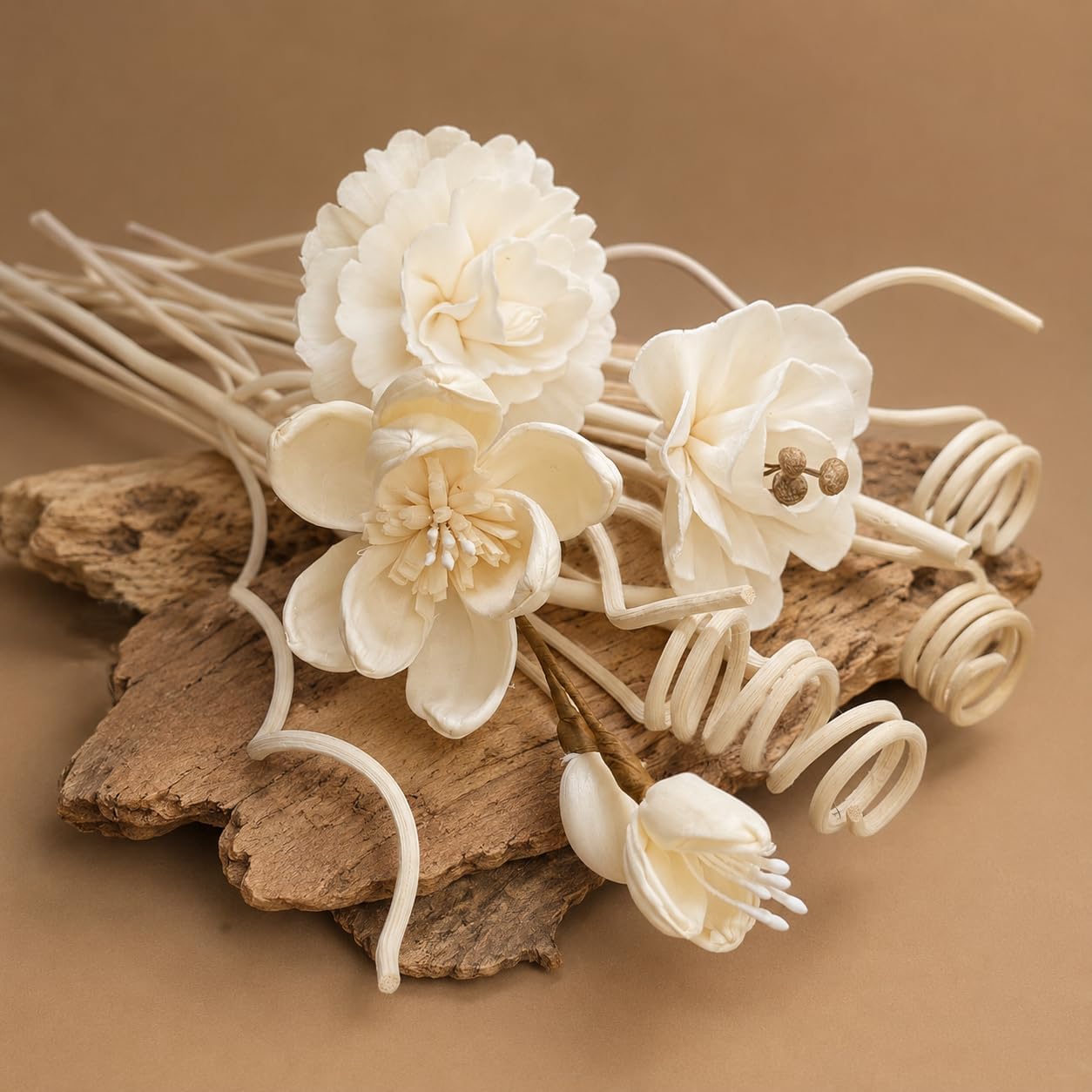 14 Pcs Reed Diffuser Sticks，Natural Handmade Flower with Rattan for Home