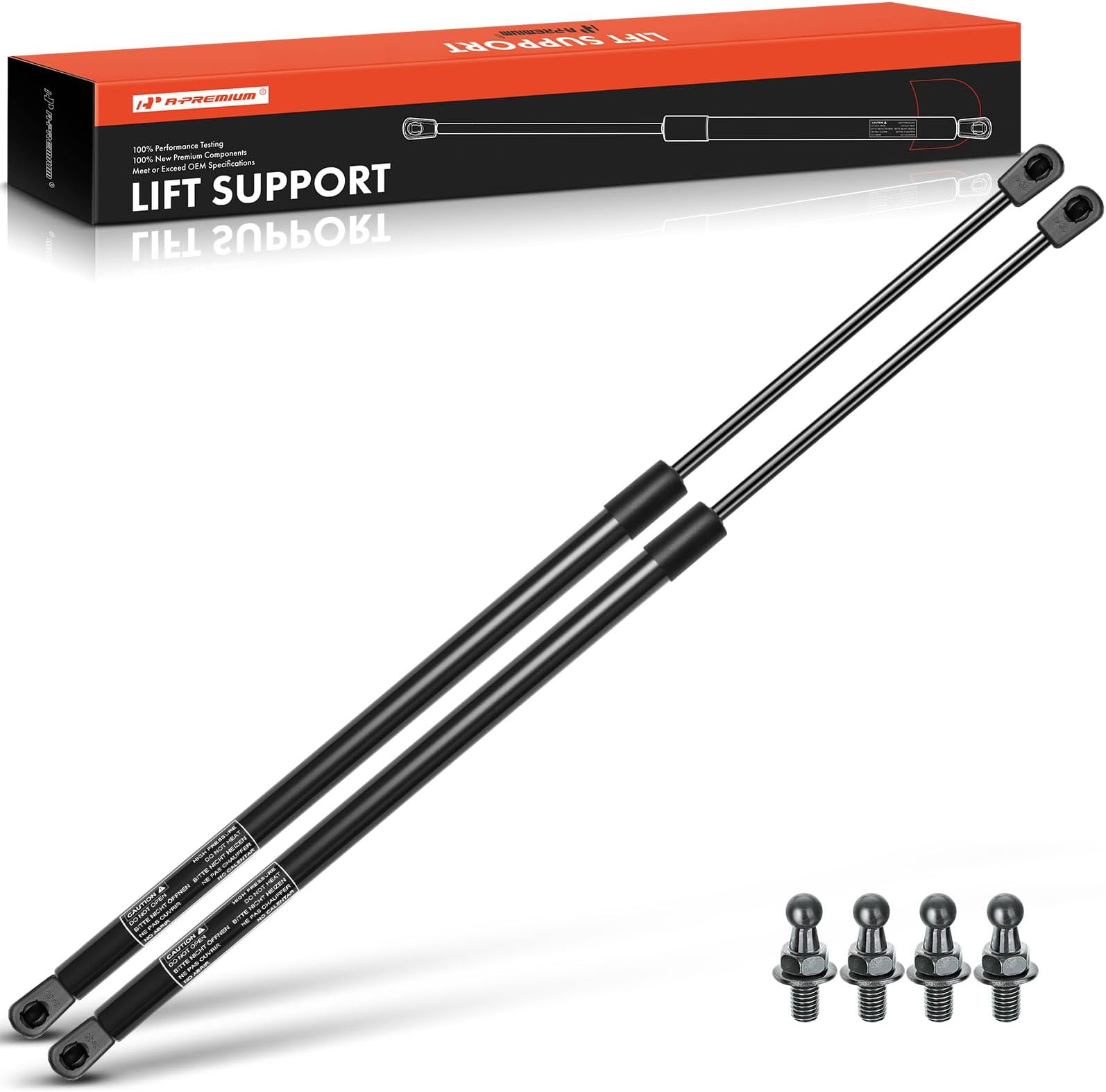 A-Premium Tailgate Rear Hatch Lift Supports Shock Struts Compatible with Select Honda Models - Civic 1988-1991, Sentra 1982-1986, Hatchback 2-Door - Replace# 901129(2PC Set)