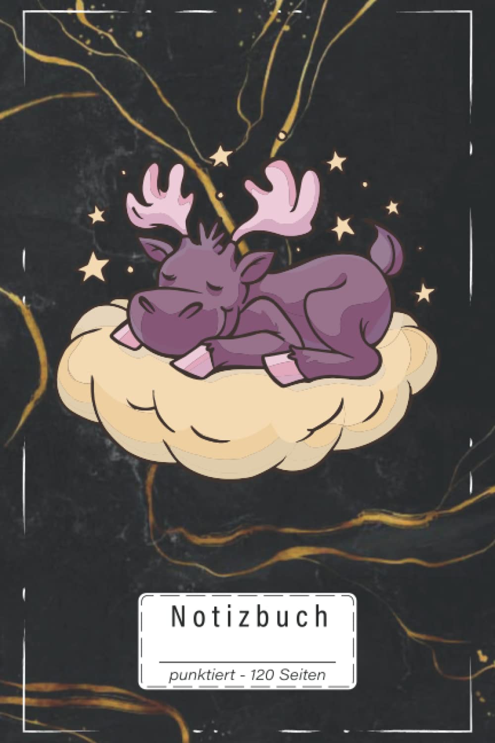 Notizbuch punktiert: Elch, Tiere | A5 (6x9), mit Seitenzahlen und Inhaltsverzeichnis | Tiermotiv (German Edition)