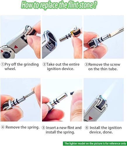 Miniatura 9 de -Encendedores recargables resistentes al viento - Encendedores de gas butano de metal - Encendedor de inyección directa triple turbo - Fija la