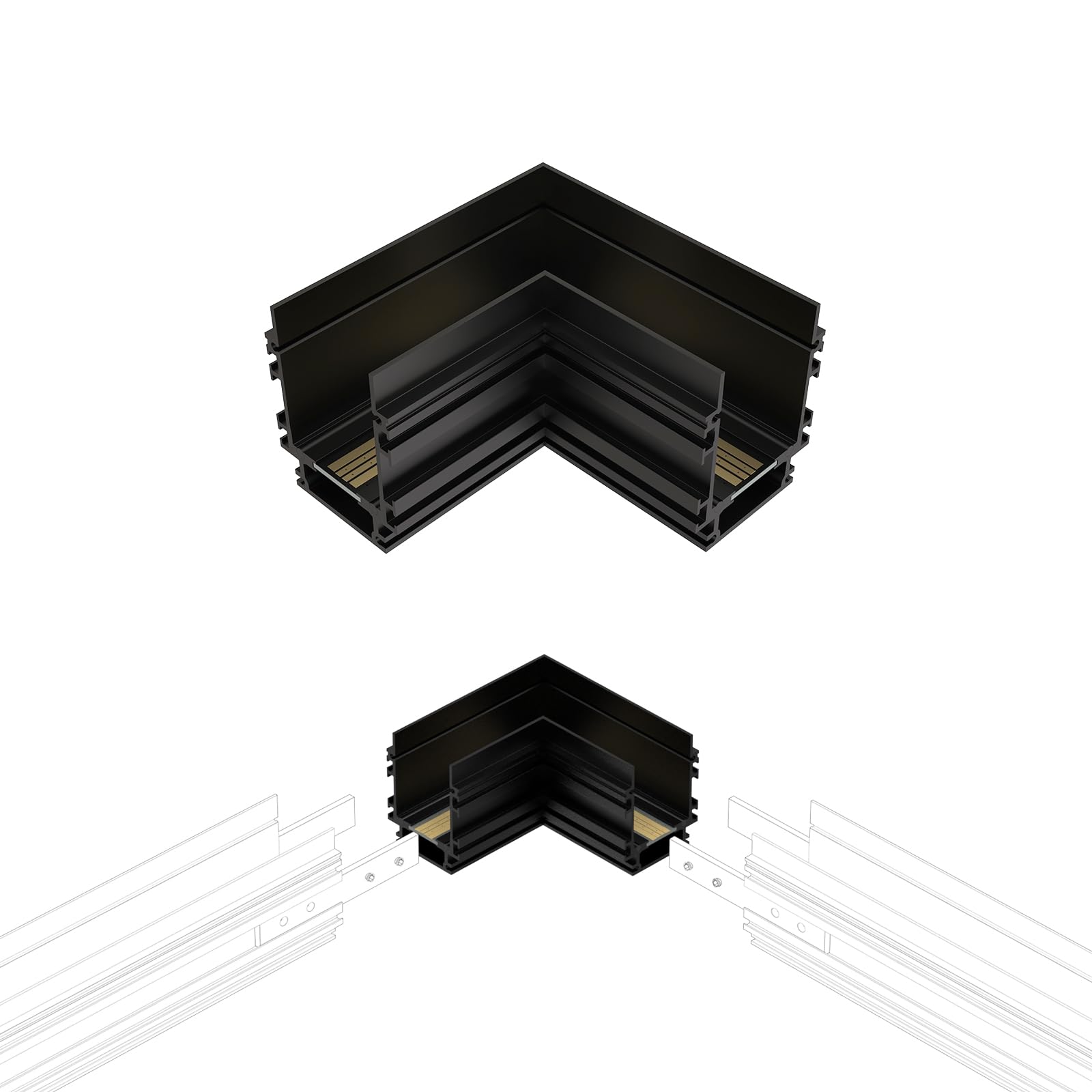 SCON Horizontal Corner Joint Connector for Recessed Magnetic Track Lighting