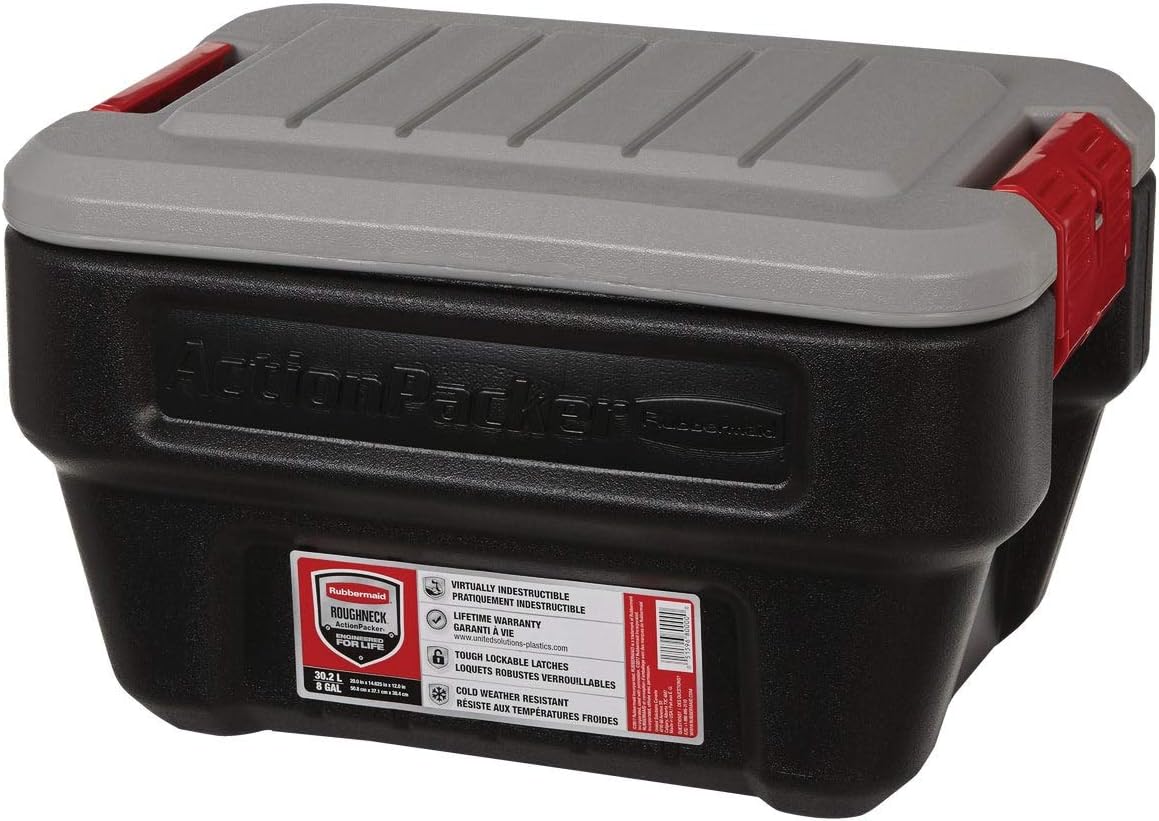 Rubbermaid ActionPacker 8 Gal Stackable Storage Tote