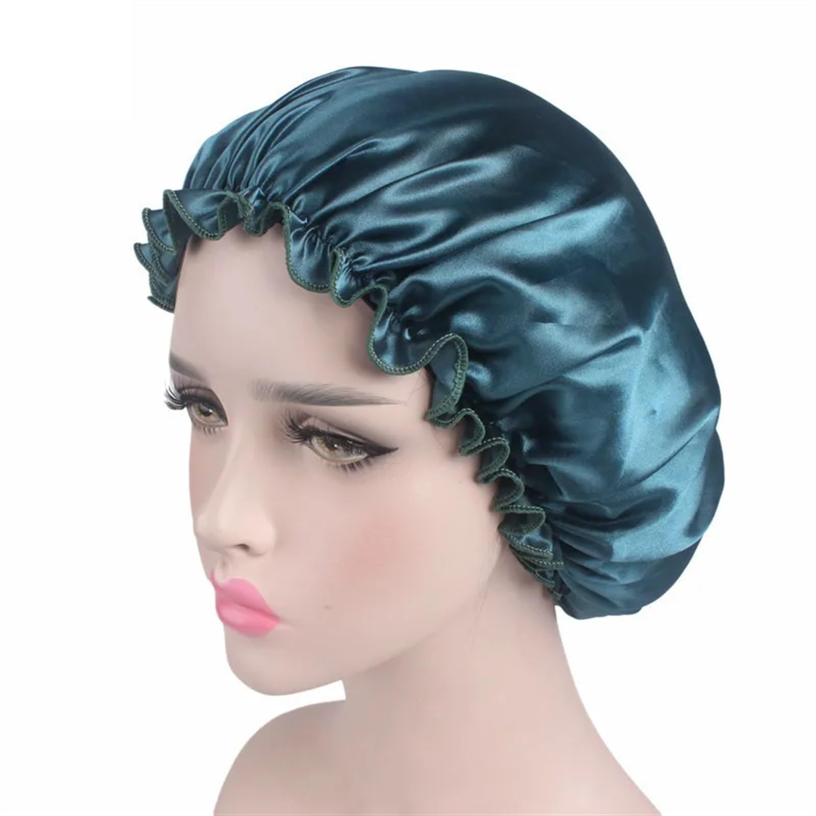 Bonnet de soie pour dormir afin d'éviter la casse des cheveux