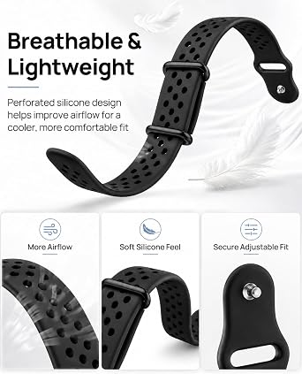 Google Fitbit Airバンド対応シリコンスポーツバンド 男女兼用