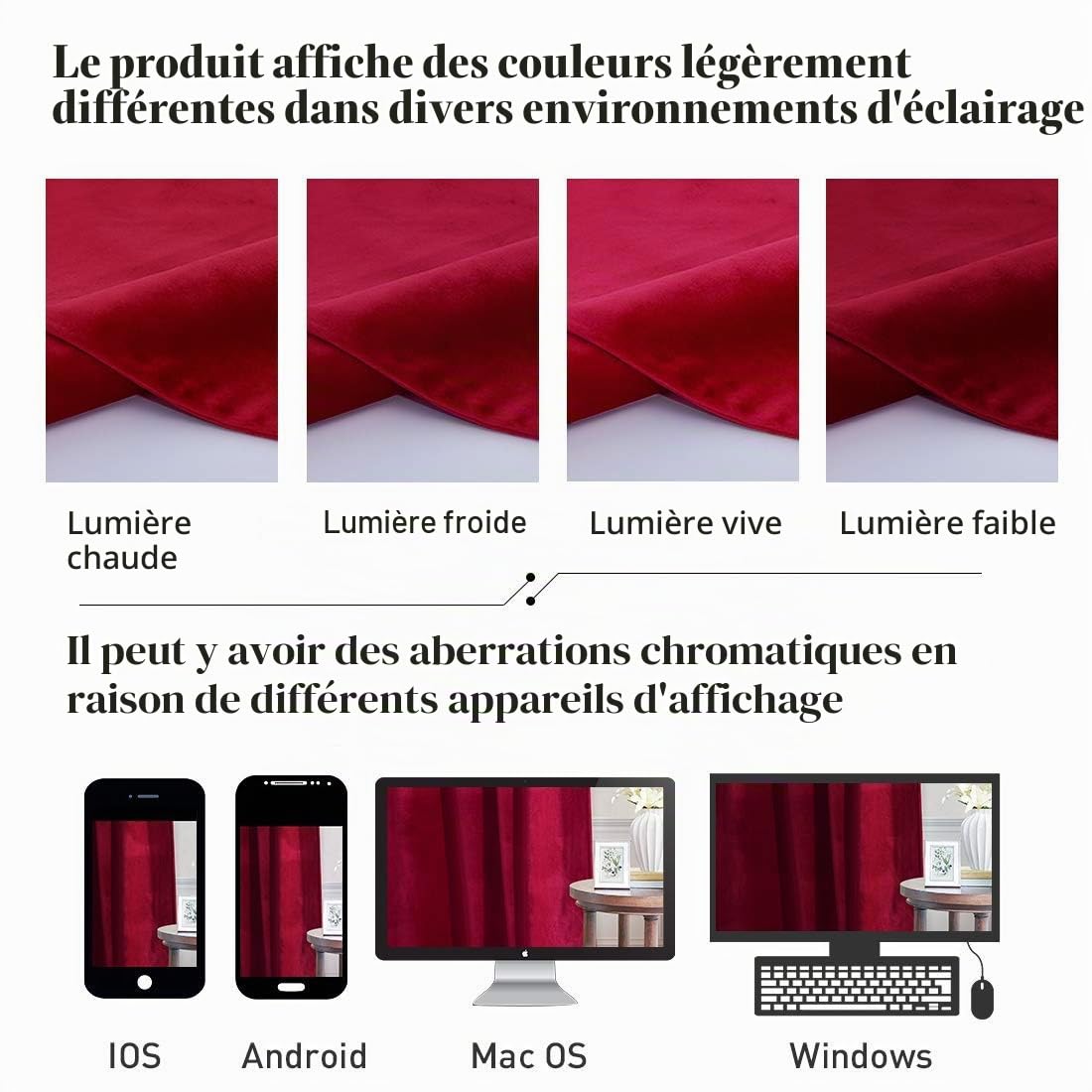 StangH Lot de 2 Panneaux de Rideaux occultants en Velours pour Noël - Rideaux d’intimité très résistants pour la Maison, Salle de théâtre, Salle de cinéma, scène, 132 x 243 cm, Rouge