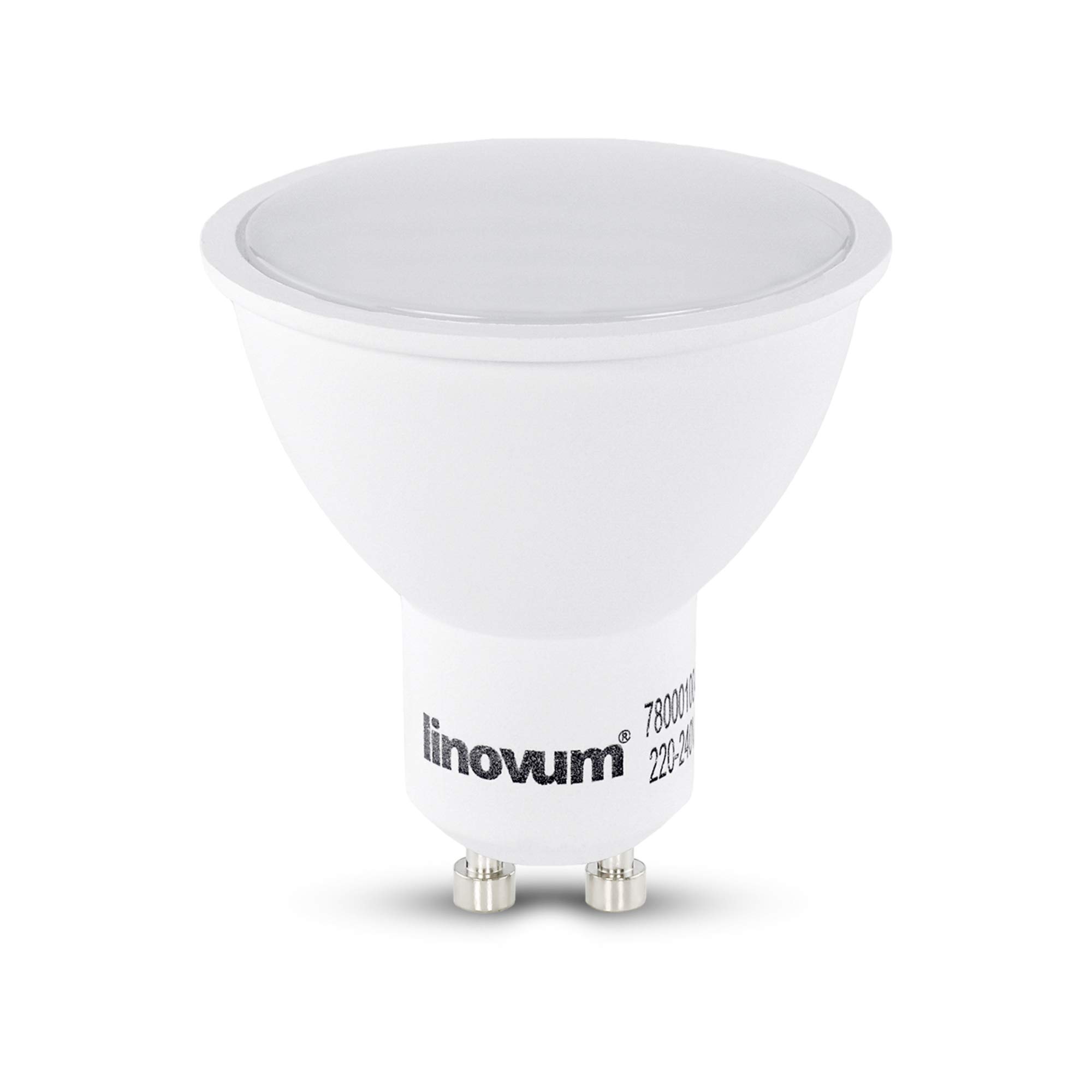 linovum LED GU10 Leuchtmittel 10er Set fourSTEP 5W neutralweiß dimmbar 230V | Zehn GU10 Lampen mit fourSTEP - in 4 Stufen dimmbar ohne Dimmer, neutralweiß, 100° Winkel, Ersatz für 50W Halogen, 25.000h