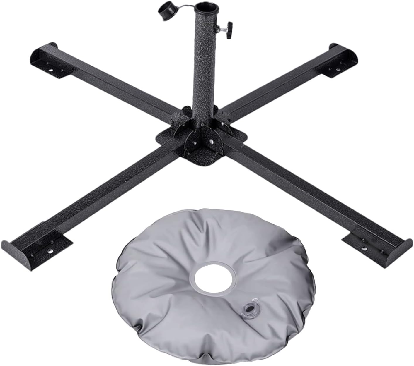 Umbrella Base Outdoor Patio | Heavy Duty Foldable Mount,22 lbs Capacity Umbrella Base Heavy Duty with Fillable Water Bag - for Outside Garden Yard Pool Sand Ground Porch