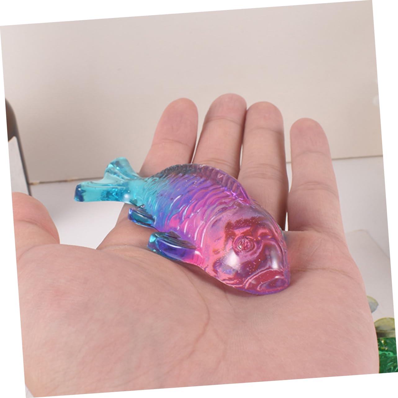 Gadpiparty 5 Set Stampo Ornamentale Di Koi Silicio Muffa Stampo Per L'artigianato Fabbricazione Candela Stampo Per Amante Del Fai Da Te Stampo in Silicone Gel Di Silice Bianca 2 Pezzi * 5