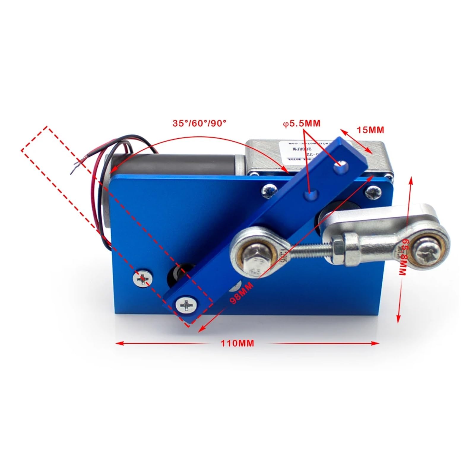Apriporta Automatico, Motore oscillante alternativo fai-da-te Macchina Swinger automatica a coppia elevata Meccanismo metallico a motore lineare da 35/60/90 gradi(55RPM)