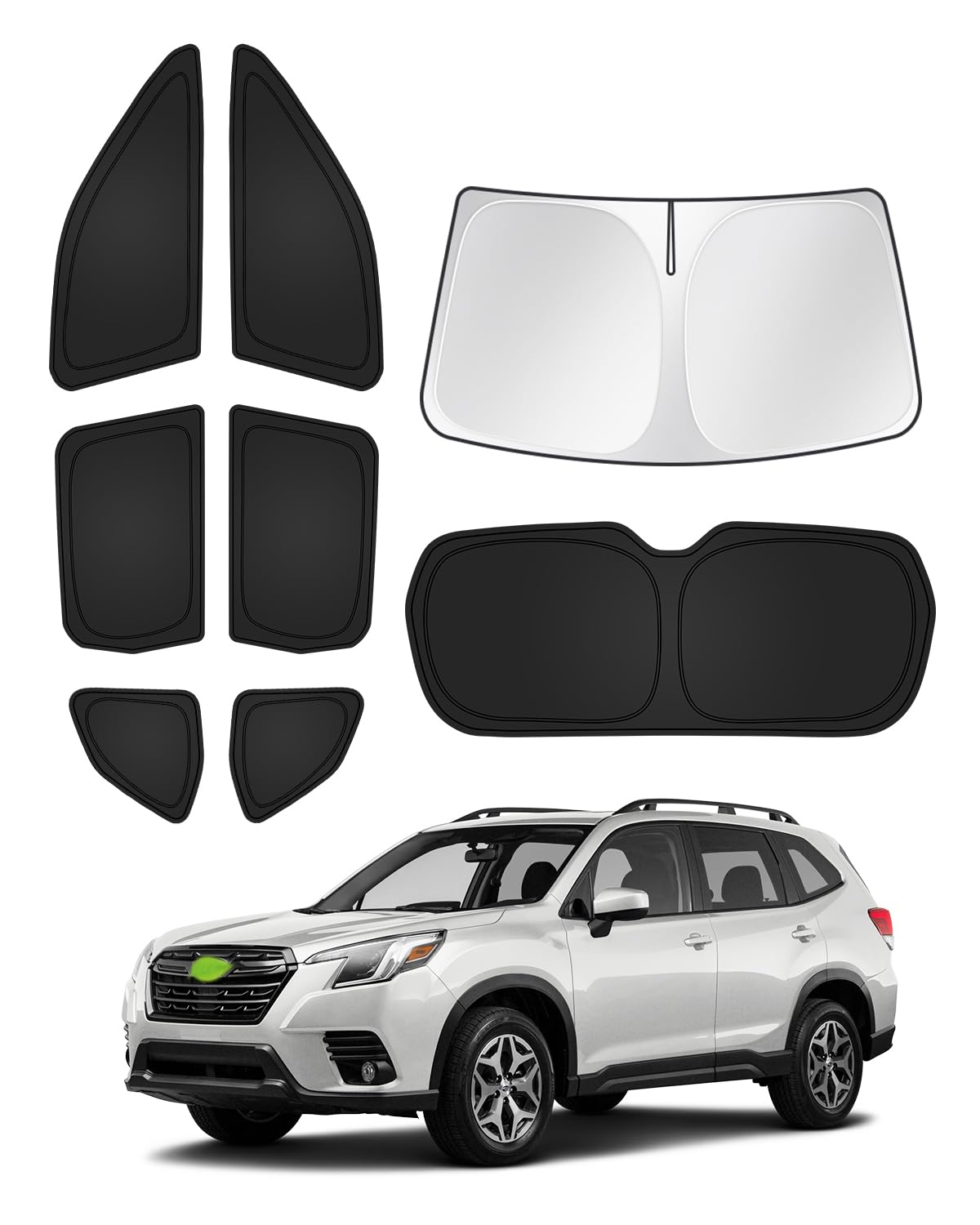 Sunshades for 2025 2026 Subaru Forester Accessories Windshield Sun Shade Side Rear Window Shade Cover Sun Visor Shield Privacy Protection Keep Vehicle Cool Black 8PCS