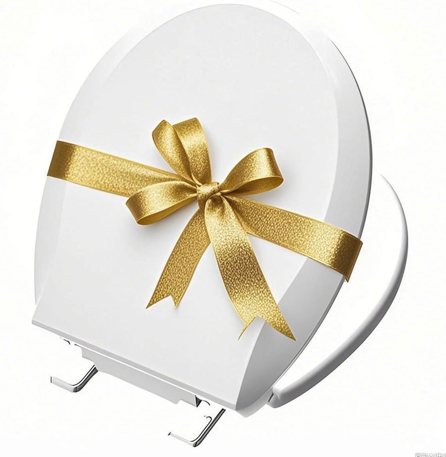 Toilet Seat Round Quick Release & Soft Close, Round 16.5inch Toilet Seat Slow Descent No Slapping Quiet, Easy Clean, White, Plastic, 2 Years Support