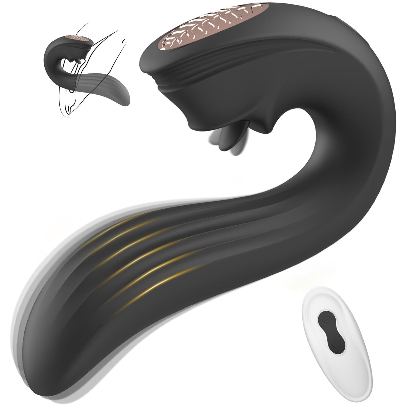 Vibrator Adult Sex Toys for Women - 3 in 1 Tongue Thrusting Vibrators Dildo Rose Sex Toys with