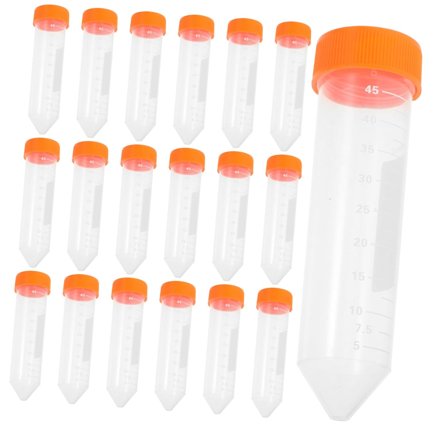 125pcs Test Tube Storage Tubes Screw Caps Leak Lids for Lab Experiments