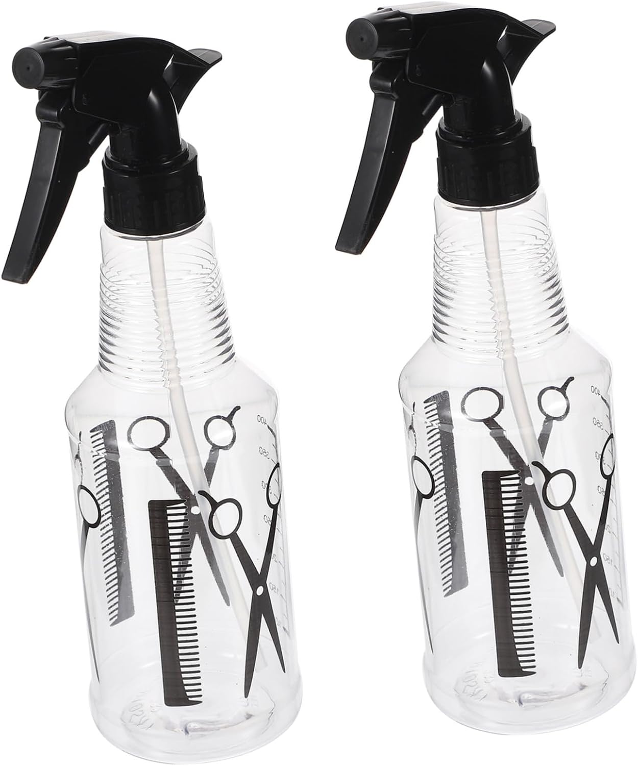 NOLITOY 2Pcs Black PET Spray Bottles for Hair and Flowers Travel Use