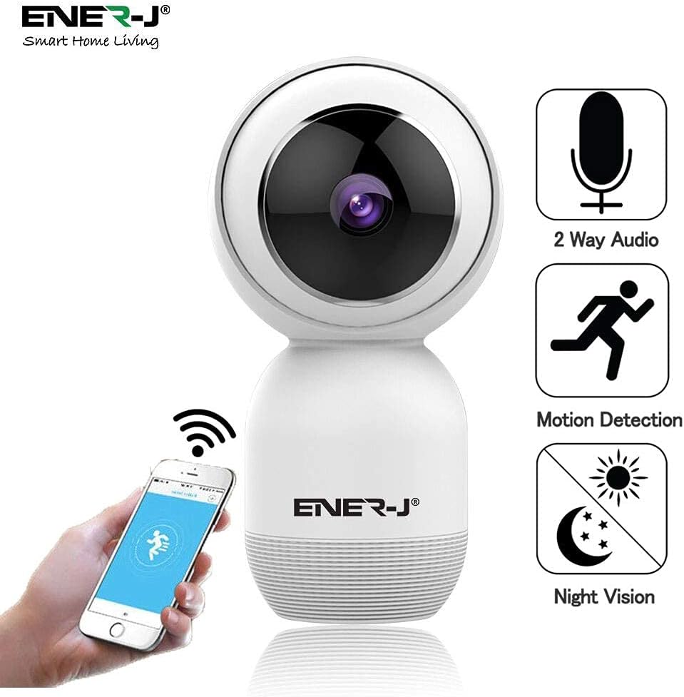 ENERJ Indoor Wireless Security Camera, 1080P HD WiFi Baby Monitor & Pet Camera, 360° Pan Tilt Zoom, Night Vision - Image 3