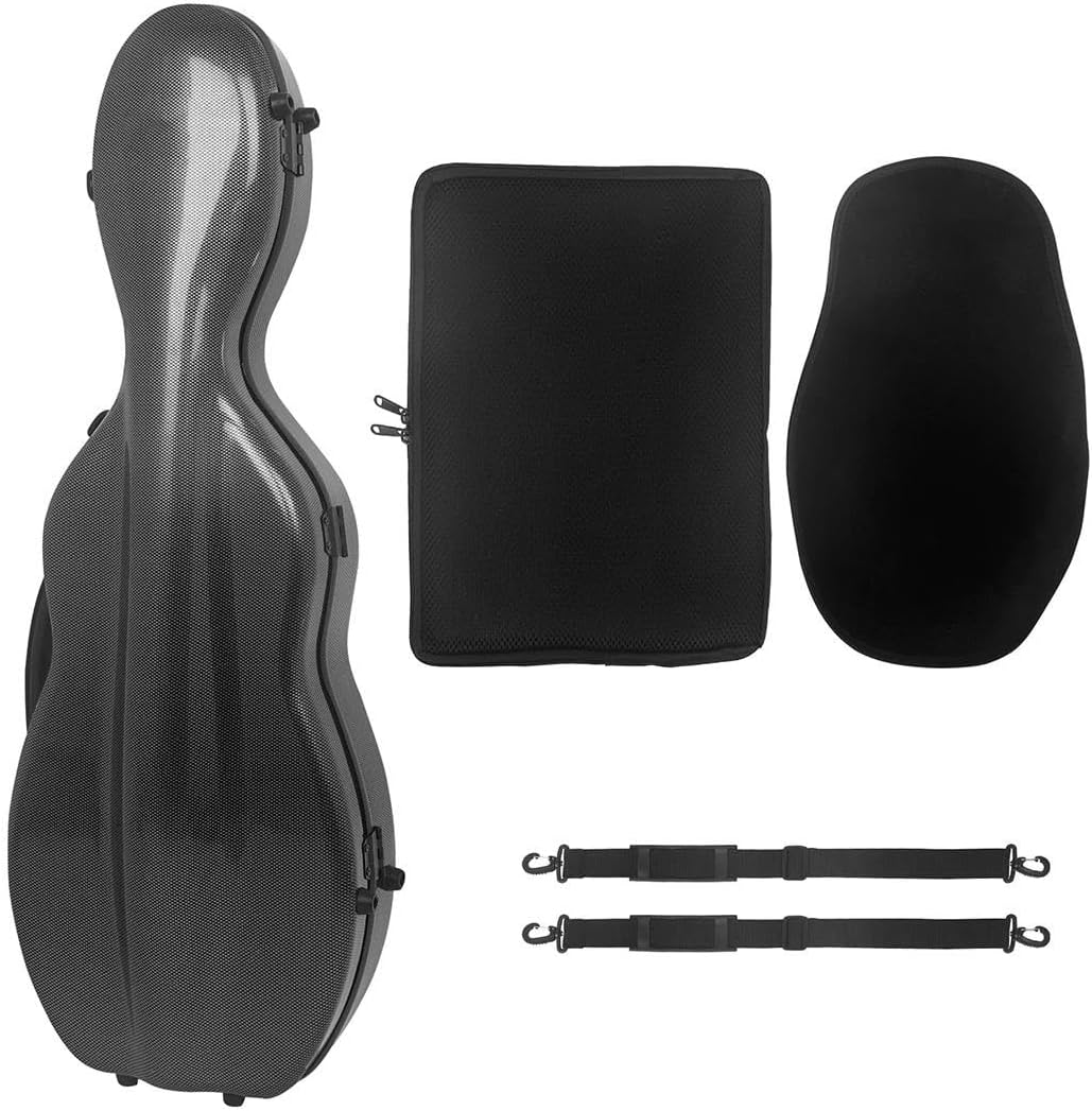 Violin instrument case 4/4 Violin Case Composite Violin Case With Lightweight Double Shoulder Strap Storage Bag(Black)