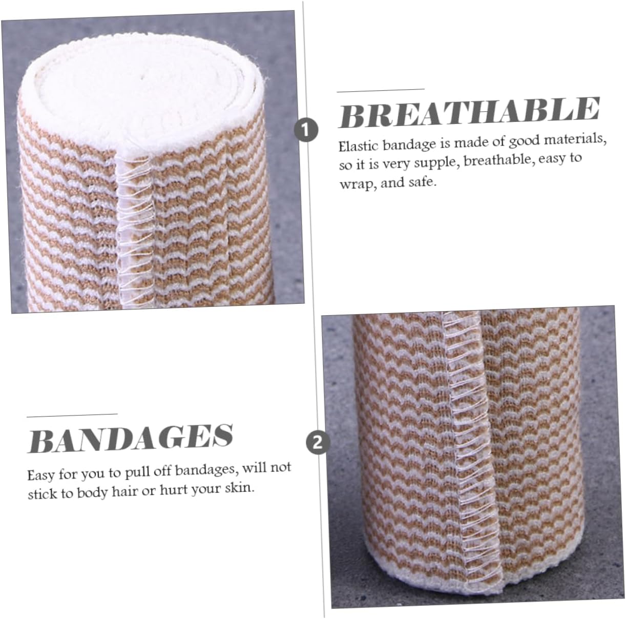 Gatuida 10rolls Self-Adhesive Elastic Wrap Tape of Sports Compression Bandage for Ankle Wrist and Knee Support Breathable and Easy to Tear for First Aid and Athletic Use