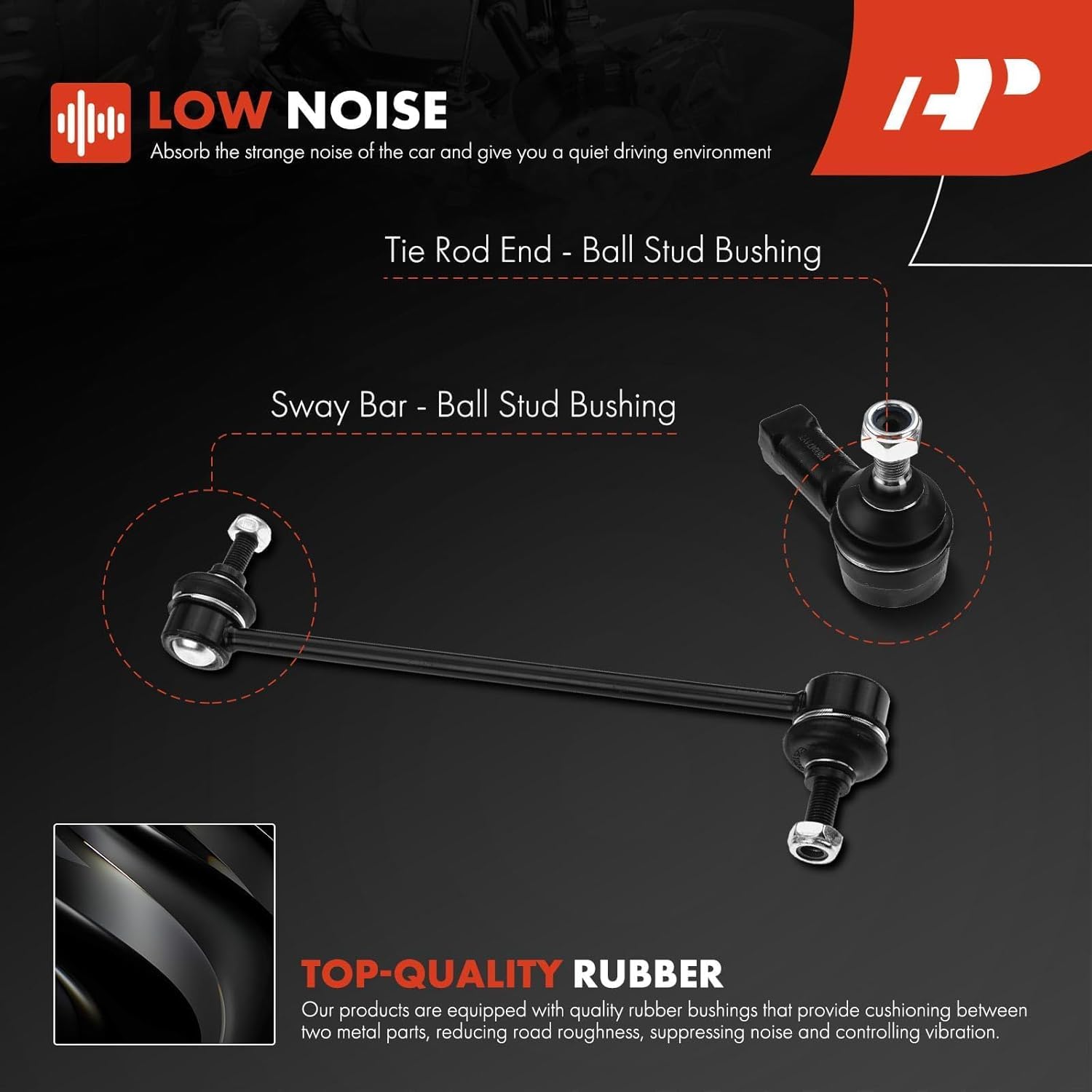 A-Premium 8Pcs Front Stering Suspenison Kit, Front Lower Control Arm, Sway Bar Link, Inner & Outer Tie Rod End, Compatible with Mitsubishi Outlander 2007-2013, Lancer 2009-2017