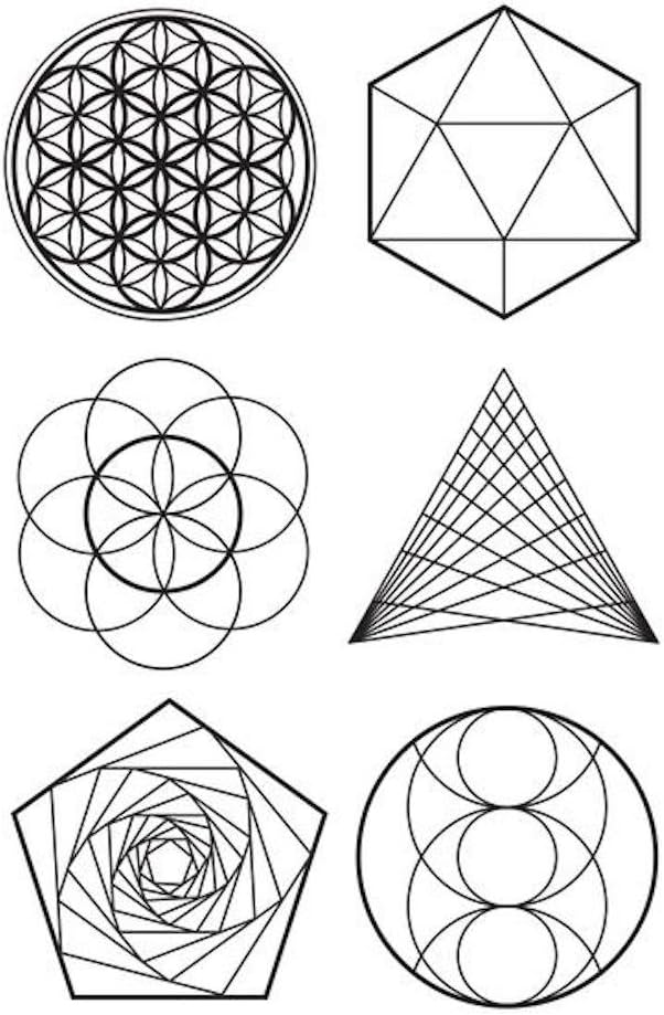 Tattly Temporary Tattoos Sacred Geometry Sheets, Scented, 0.43 Ounce