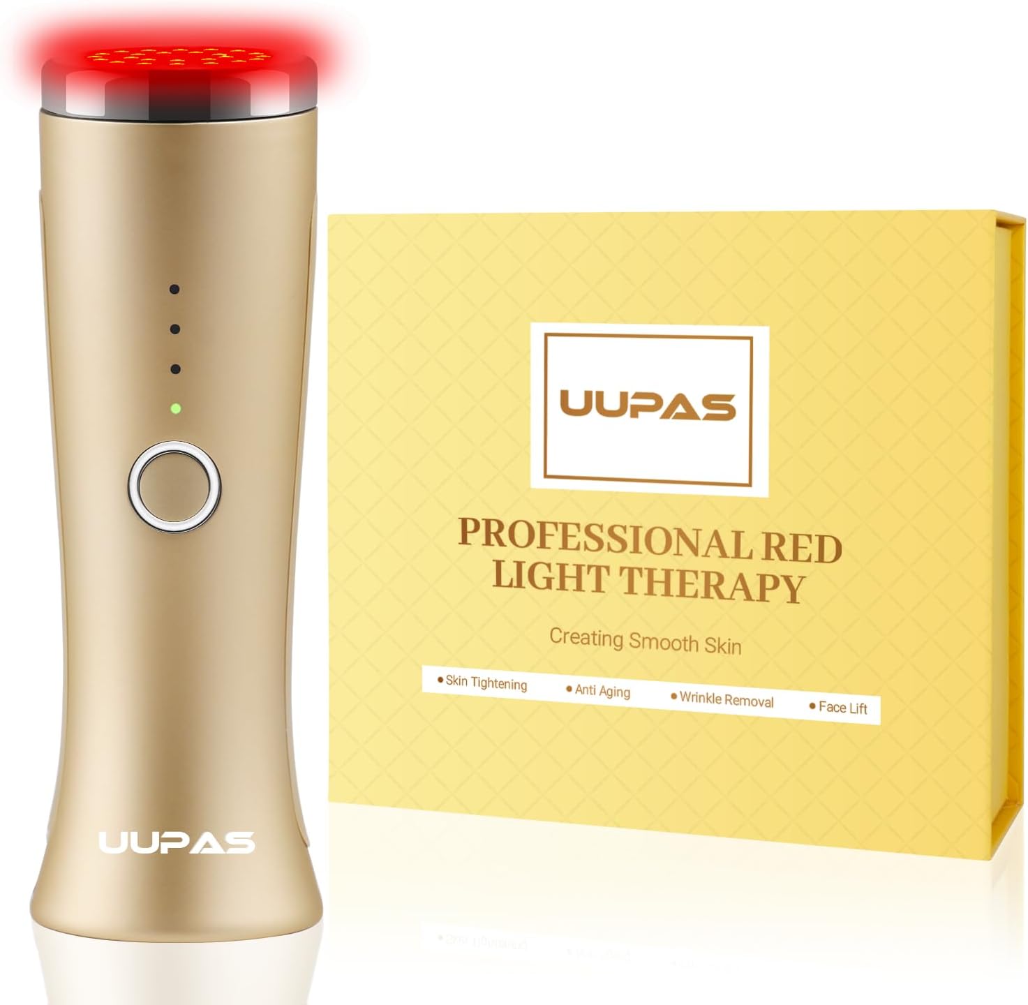 LED Red Light Therapy Skin Tightening Machine – FDA Cleared | UUPAS Facial Massager elektrische gezicht lift voor Anti Aging, rimpel verwijderen, huidverjonging, Facial Lifting & Toning