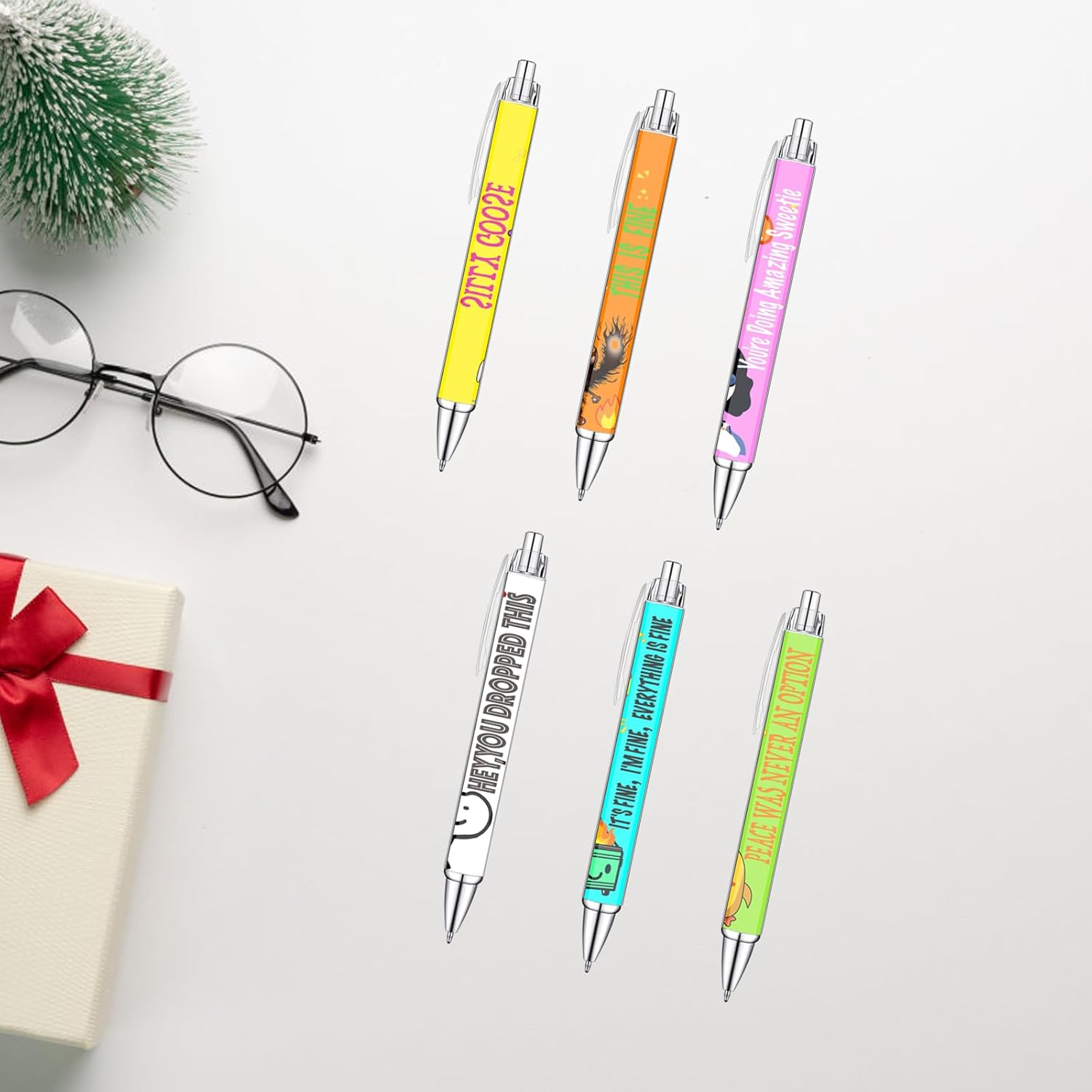 Idealmuzik 6pcs Funny Writing Pens with Sayings,Whimsical and Hilarious Designs,Unique Gift Idea for Nurses,Coworkers,Team,Teachers,Doctors,Party Favors - Image 5